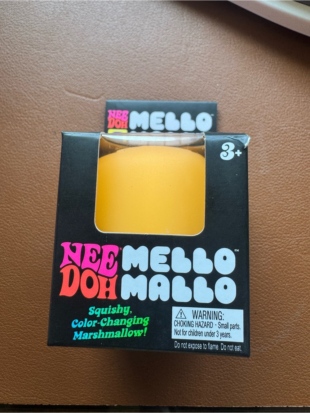 YELLOW NeeDoh Mello Mallo Color Change Squishy AUTHENTIC Nee Doh Mellow Mallow